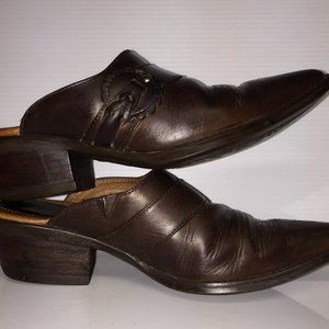 Ariat 6 brown western leather pointed toe …